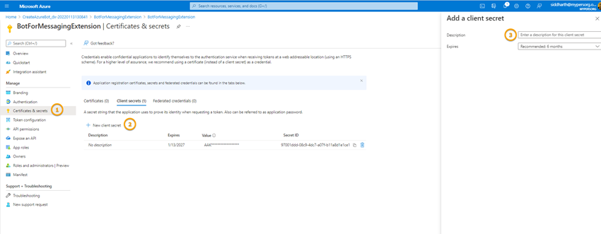 How to create Action based Messaging Extension as Teams App